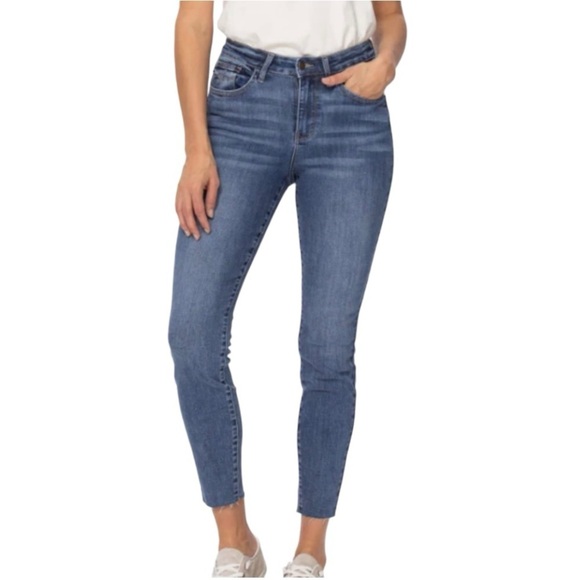 Judy Blue Denim - Judy Blue High Rise Relaxed Fit Mid Rise Stretch Denim Casual Jeans Womens 14W